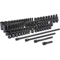 6 Point SAE/Metric Master Socket Set, 80 Pcs, Impact, 3/8" Drive Size, Deep Toolneeds Inc.