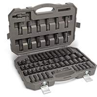 6 Point SAE/Metric Master Socket Set, 80 Pcs, Impact, 3/8" Drive Size, Deep Toolneeds Inc.