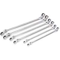 Jeu de cl&eacute;s &agrave; cliquet double m&eacute;triques &agrave; 12 pans et 90 dents Gearbox, T&ecirc;te articul&eacute;e, 6 morceaux, M&eacute;trique Toolneeds Inc.