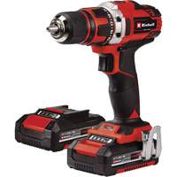 Cordless Drill/Driver Kit, Lithium-Ion, 18 V, 1/2" Chuck, 354 in-lbs Torque Toolneeds Inc.