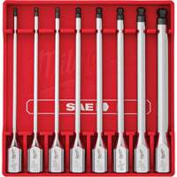 Jeu de douilles longues &agrave; embouts SAE, Sph&egrave;re hexagonale, Prise 3/8", 8 mr Toolneeds Inc.