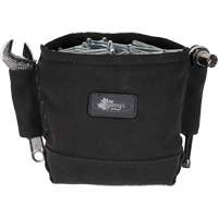 Phantom Collection Nut & Bolt Bag with 2 Sleeves, Canvas, 3 Pockets, Black Toolneeds Inc.