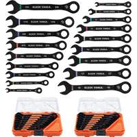 Jeu de cl&eacute;s, Combinaison &agrave; cliquet, 18 morceaux, Imp&eacute;rial et m&eacute;trique Toolneeds Inc.
