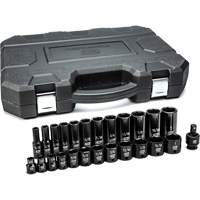 Jeu de douilles SAE &agrave; 6 pans, 25 Mcx, Chocs, Prise de 3/8", Profond Toolneeds Inc.