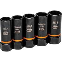 Bolt Biter Extraction Socket Set, 5 Pcs, Impact, 1/2" Drive Size, Deep Toolneeds Inc.