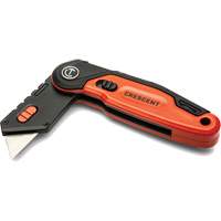 Folding Utility Knife, 1" Blade, Steel Blade, Aluminum Handle Toolneeds Inc.