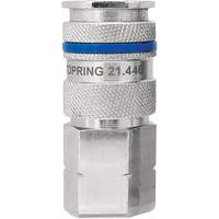 QUIKSILVER Industrial Quick Coupler, Nickel Plated Brass, 1/4", Female NPT, 435 PSI Toolneeds Inc.