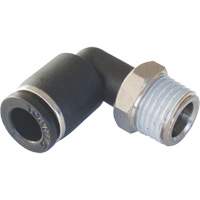 Adaptateur coude m&acirc;le NPT MAXFIT &agrave; raccord instantan&eacute; (push-to-connect), 3/8" x 1/2" dia., Polym&egrave;re PBT Toolneeds Inc.