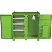 Armoire ventil&eacute;e pour le rangement d'&eacute;PI sur place, Acier, Vert lime haute visibilit&eacute; Toolneeds Inc.