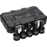 SAE Impact Bit Socket Set with Blow Mold Case, Hex, 3/4" Drive, 5 Pcs Toolneeds Inc.