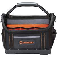 14" Tradesman Open Top Tool Bag, 1680 Denier/Polyester, 25 Pockets, Black/Grey/Orange Toolneeds Inc.