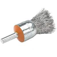 Mounted End Brush with Crimped Wires, 1/2", 0.01" Fill, 1/4" Shank Toolneeds Inc.