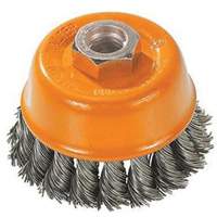 Knot-Twisted Wire Cup Brush, 3" Dia. x M10x1.25 Arbor Toolneeds Inc.
