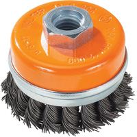 Knot-Twisted Wire Cup Brush with Ring, 3" Dia. x 5/8"-11 Arbor Toolneeds Inc.