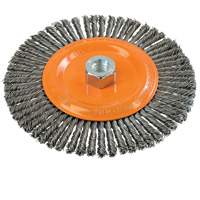 Brosse &agrave; fils nou&eacute;s pour cordons de soudure, Dia. 6-7/8'', Fils 0,02", Arbre 5/8"-11, Acier Toolneeds Inc.