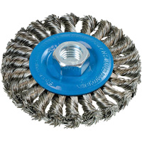 Wide Knotted Wire Wheel Brush, 5/8"-11 Arbor, Steel Toolneeds Inc.