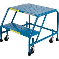 Rolling Step Ladder, 2 Steps, 18" Step Width, 19" Platform Height, Steel Toolneeds Inc.