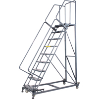 Monster Rolling Ladders, 6 Steps, 24" Step Width, 60" Platform Height, Steel Toolneeds Inc.