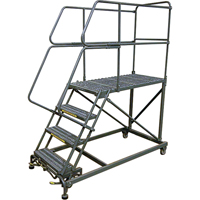 Plateformes de travail mobiles, Acier, 4 Marches, 40" ha, 36" p, 24" Marche, Stri&eacute; Toolneeds Inc.