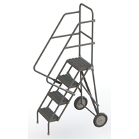 Rolling Ladder, 4 Steps, Serrated, 40" High Toolneeds Inc.