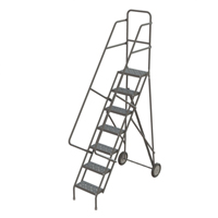 Rolling Ladder, 7 Steps, Serrated, 70" High Toolneeds Inc.