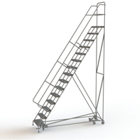 All Directional Rolling Ladder, 15 Steps, 24" Step Width, 150" Platform Height, Steel Toolneeds Inc.