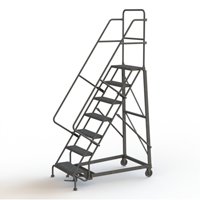 Heavy Duty Rolling Ladder, 7 Steps, 24" Step Width, 70" Platform Height, Steel Toolneeds Inc.