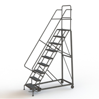 &eacute;chelles roulantes robustes, 9 marches, Largeur de la marche 24", Hauteur de la plateforme 90", Acier Toolneeds Inc.