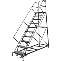 &eacute;chelles en angle de s&eacute;curit&eacute;, 9 marches, Perfor&eacute;, Inclinaison 50°, Hauteur 90" Toolneeds Inc.