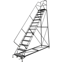 &eacute;chelles en angle de s&eacute;curit&eacute;, 14 marches, Perfor&eacute;, Inclinaison 50°, Hauteur 140" Toolneeds Inc.