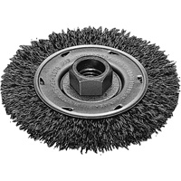 Disque m&eacute;tallique &agrave; fils torsad&eacute;s, Dia. 4", Fils 0,02", Arbre 5/8"-11, Acier inoxydable Toolneeds Inc.