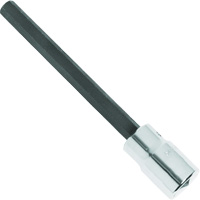 Extra-Long Bit Socket, Hex, 1/4" x 4-5/8" L, 1/2" Square Drive Drive Toolneeds Inc.