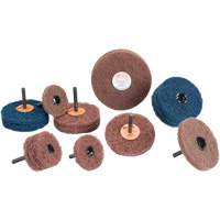 Standard Abrasives Buff & Blend Wheel, 3" Dia. x 1/4" W, 1/4" Arbor, Aluminum Oxide Toolneeds Inc.