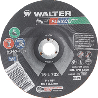 Flexcut Depressed Centre Grinding Wheels, 7", 24 Grit, Aluminum Oxide, 7/8", 8600 RPM, Type 29 Toolneeds Inc.