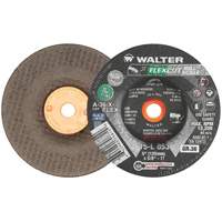 FLEXCUT MILL SCALE Grinding Wheel, 5", 36 Grit, Aluminum Oxide, 5/8"-11, 12200 RPM, Type 29 Toolneeds Inc.