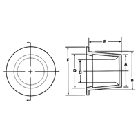Bouchon en plastique, 1/2" dia. Toolneeds Inc.