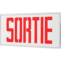 Stella Exit Signs - Sortie, LED, Hardwired, 17-1/2" L x 18-1/2" W, French Toolneeds Inc.