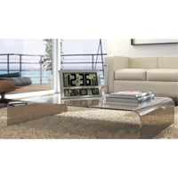 Jumbo Clock, Digital, Battery Operated, 16.5" W x 1.7" D x 11" H, Silver Toolneeds Inc.