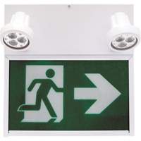 Running Man Exit Sign, LED, Battery Operated/Hardwired, 12" L x 12 1/2" W, Pictogram Toolneeds Inc.
