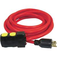 Generator Extension Cord with Resets, SJTW, 10 AWG, 20 A, 4 Outlet(s), 25' Toolneeds Inc.