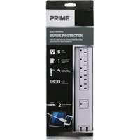 USB Charging Surge Protectors, 6 Outlets, 1800 J, 1875 W, 4' Cord Toolneeds Inc.