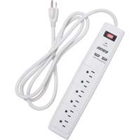 USB Charging Surge Protector, 6 Outlets, 1200 J, 1875 W, 6' Cord Toolneeds Inc.