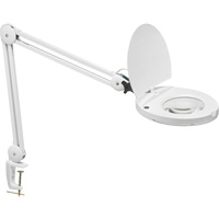 LED Magnifier with A-Bracket, 3 Diopter, LED Light, 47" Arm, C-Clamp, White Toolneeds Inc.