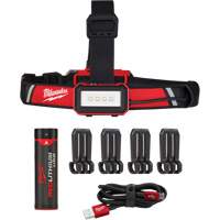 Lampe frontale USB &agrave; profil bas, DEL, 600 lumens, 2 hres de fonctionnement, piles Rechargeable Toolneeds Inc.