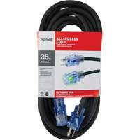 All-Rubber Extension Cord, Outdoor, SJOOW, 12/3 AWG, 15 A, 25' Toolneeds Inc.