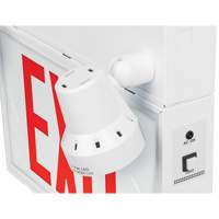 Exit Sign with Security Lights, LED, Battery Operated/Hardwired, 12-1/10" L x 11" W, English Toolneeds Inc.