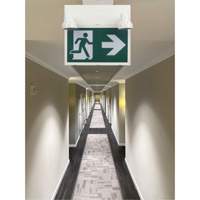Running Man Sign with Security Lights, LED, Battery Operated/Hardwired, 12-1/10" L x 11" W, Pictogram Toolneeds Inc.