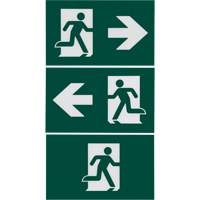 Running Man Sign with Security Lights, LED, Battery Operated/Hardwired, 12-1/10" L x 11" W, Pictogram Toolneeds Inc.