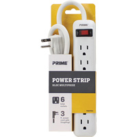 Power Strip, 6 Outlet(s), 3', 15 A, 1875 W, 125 V Toolneeds Inc.