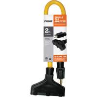 Triple Tap Adapter, Outdoor, STW, 12/3 AWG, 15 A, 3 Outlet(s), 2' Toolneeds Inc.